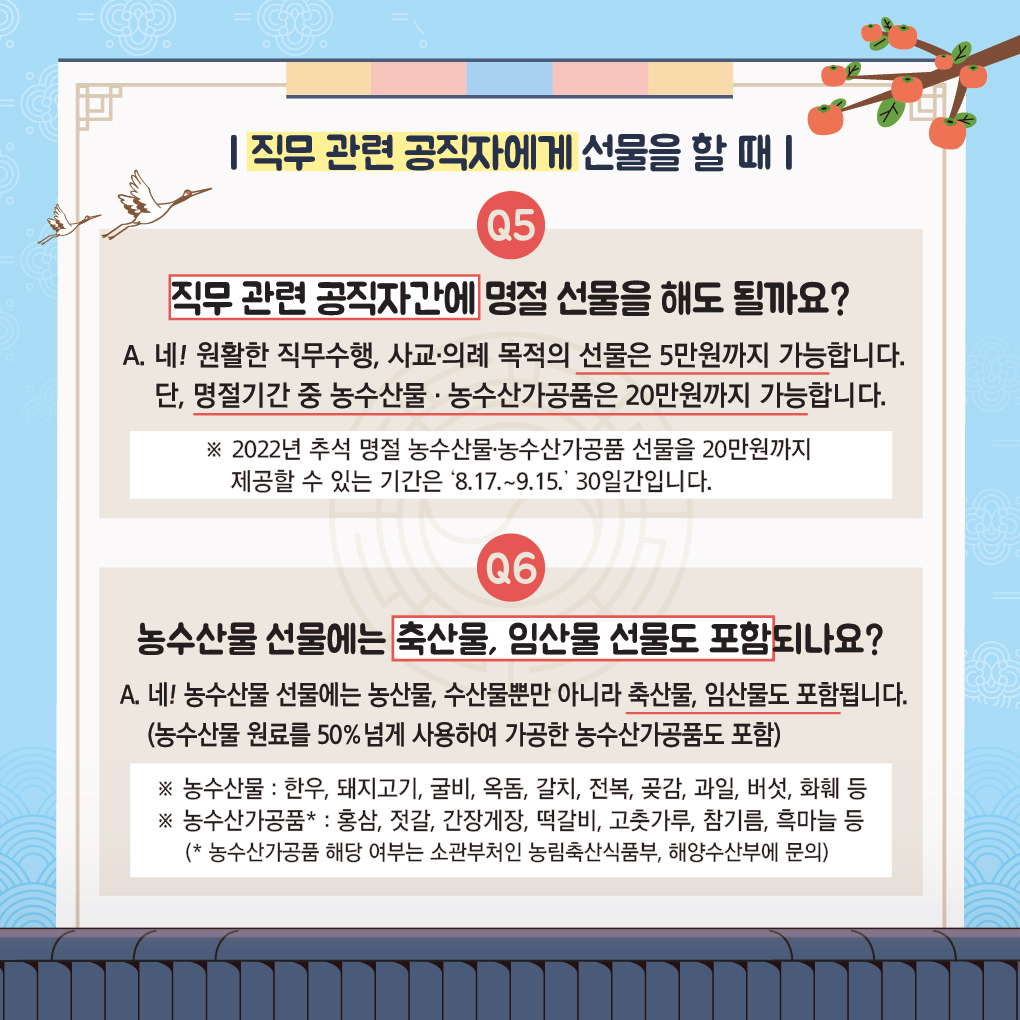 2022년 추석 명절 청탁금지법 바로 알기4